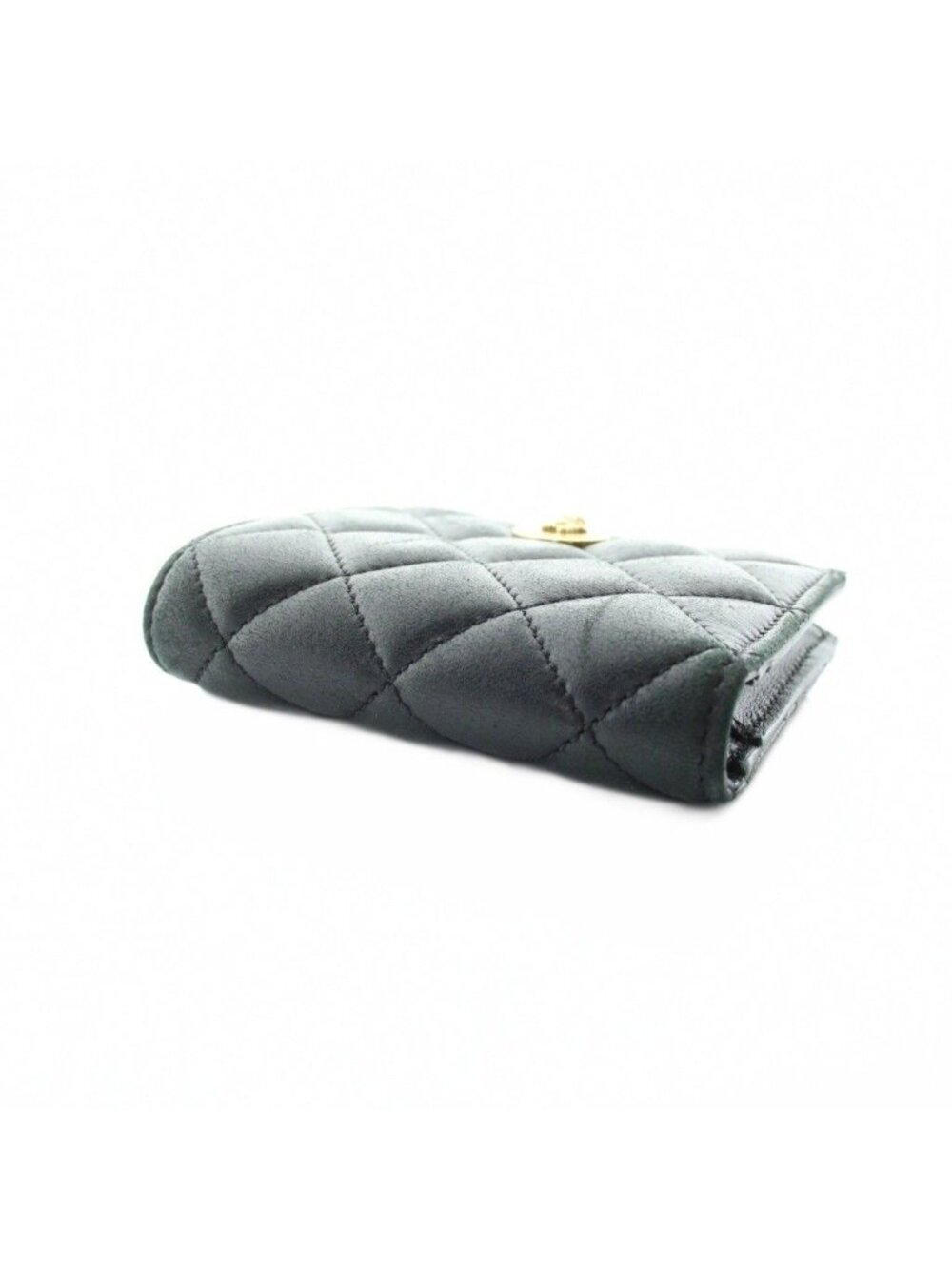 Versace Bifold Wallet Logo Leather Medusa Quilted Black - Picture 4 of 9